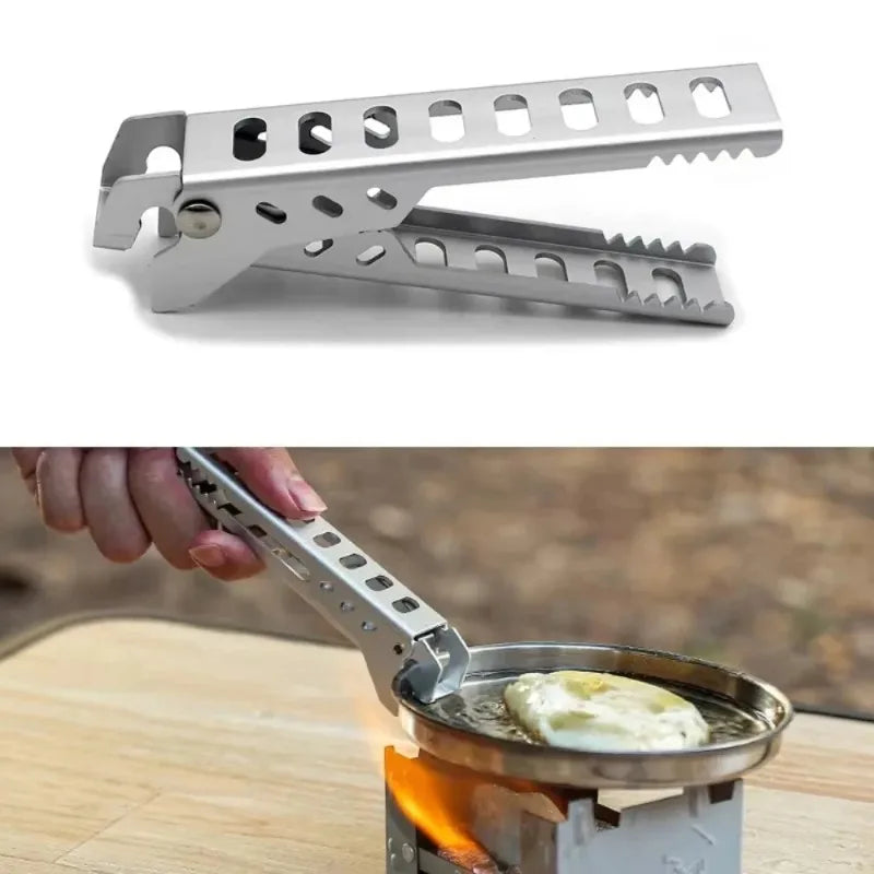 Outdoor Aluminium Anti-hot Alloy Clip Bowl Gripper Holder Portable Camping Pot Pan Handle Kitchen Accessories Cooking Supplies
