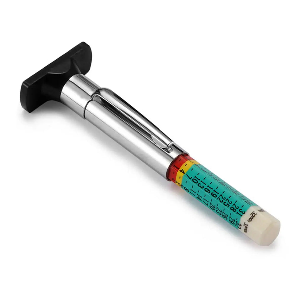 Color Coded 25mm Digital Mark Two-Sided Depth Gauge Tyre Tread Tire Ruler Measuring Pen