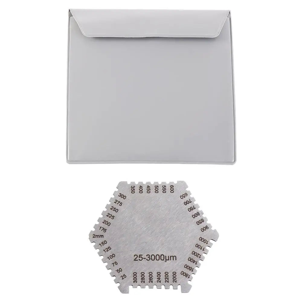 Paint Coating Hexagon Wet Film Comb High Precision Hexagonal Wet Diaphragm Thickness Gauge 25-3000um Stainless Steel