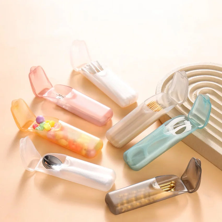 Mini Travel Organizer Box Eco Friendly Small Item Storage Box Pp Plastic Pill Case Mini Portable Toothpick Holder For Travel