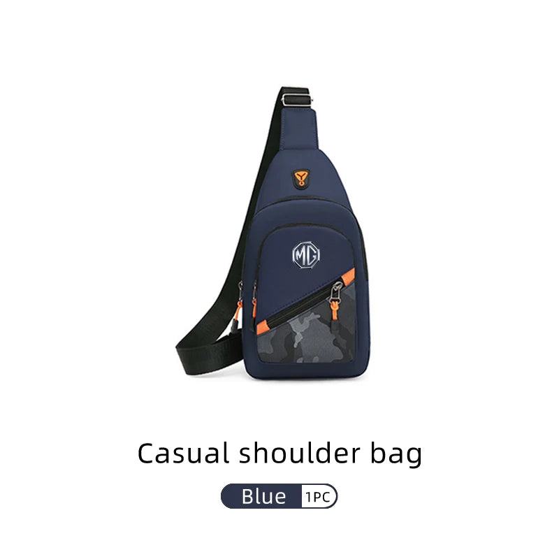 Car Logo Camouflage Men Slanted Shoulder Bag Chest Crossbody Storage Bag For Morris Garages MG HS 2025 6 3 5 7 TF ZR ZS HS