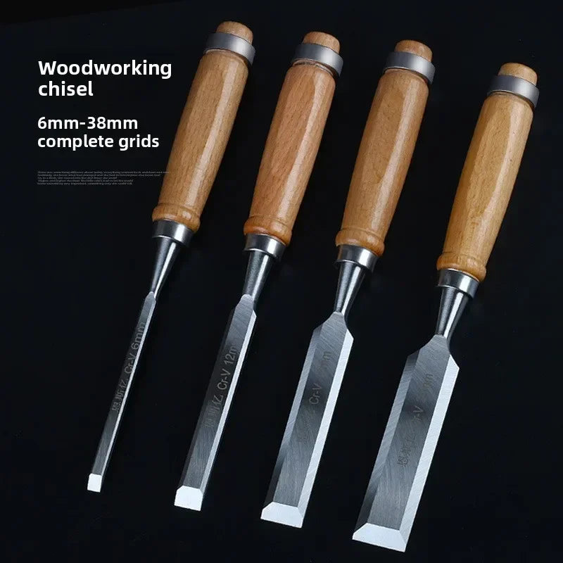 8/12/16/20/24mm Wood Carving Chisels Set Professional for Woodworking with Ergonomic Wood Carving Tools DIY Auxiliary Tools