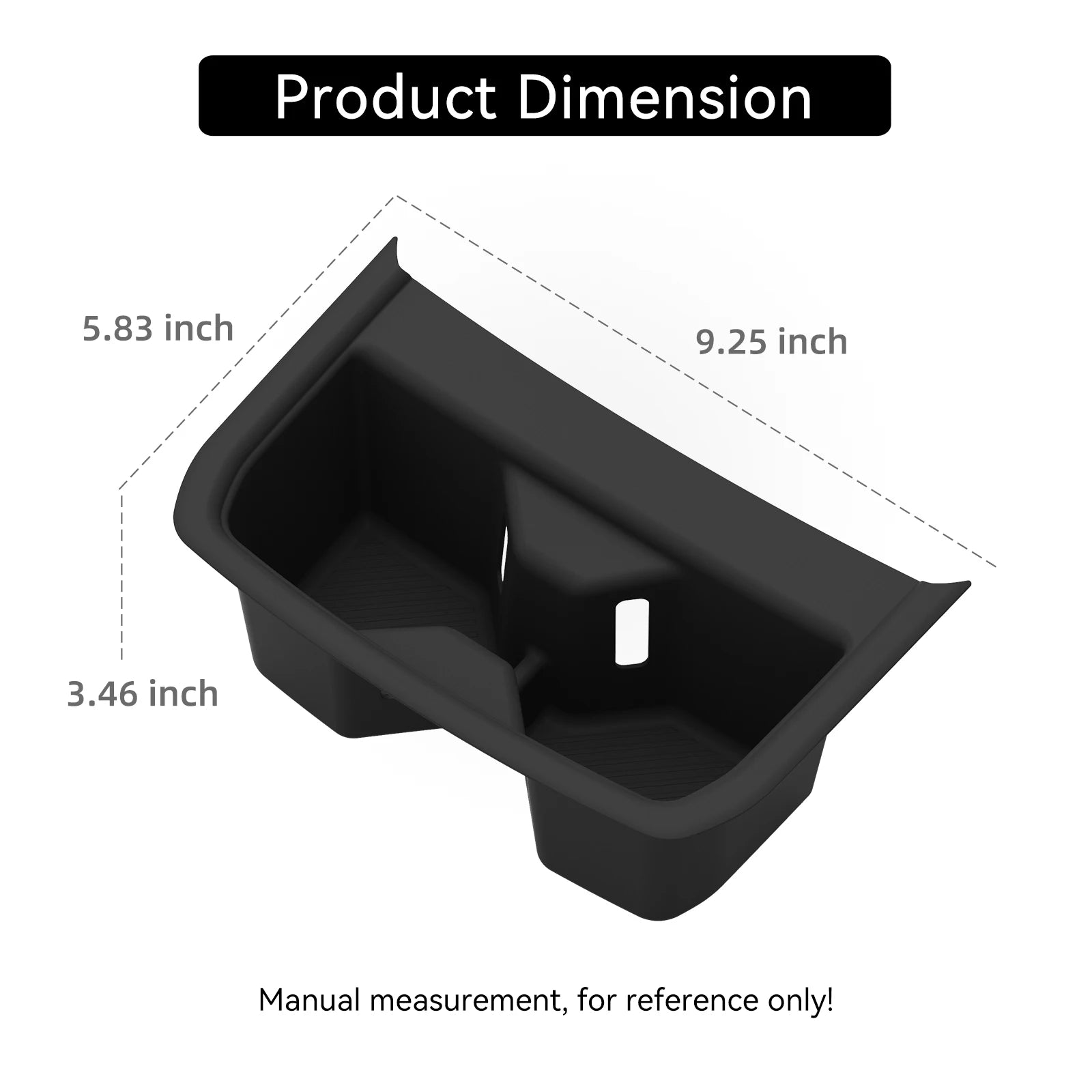 for Kia Telluride 2027 Center Console Water Cup Holder Drinks Storage Box Silicone Tray Car Interior Accessories Black