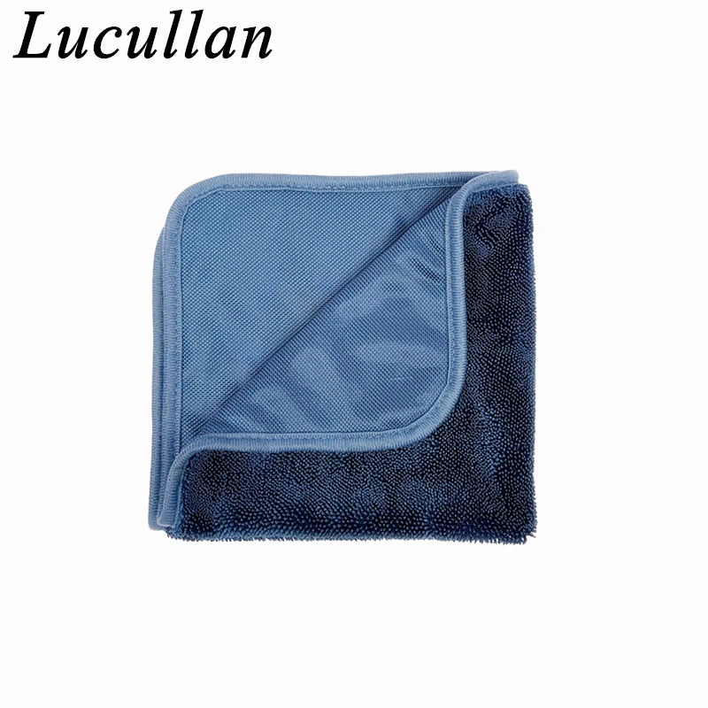Lucullan 60X90cm Single-Sided Twist Drying Towel Ultra Soft Korea Material Microfiber Car Cleaning Detailing Rags