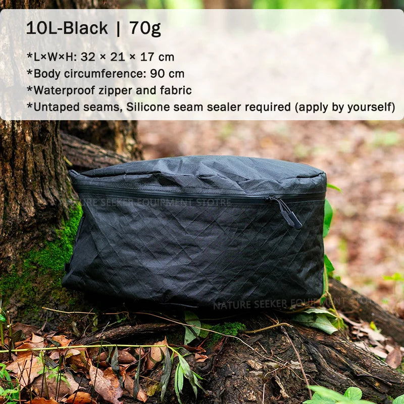 10L Packing Pods Ultralight UHMWPE Material Stuff Sack Organizer Pouch for Backpacking Hiking Gear