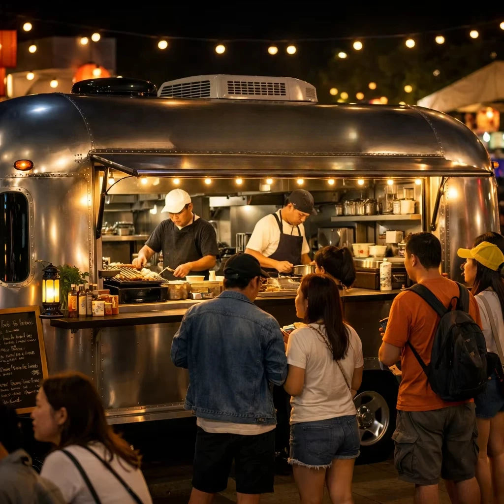 Mobile Ice Cream Food Trailer with Commercial Freezers for Beach and Park Vending