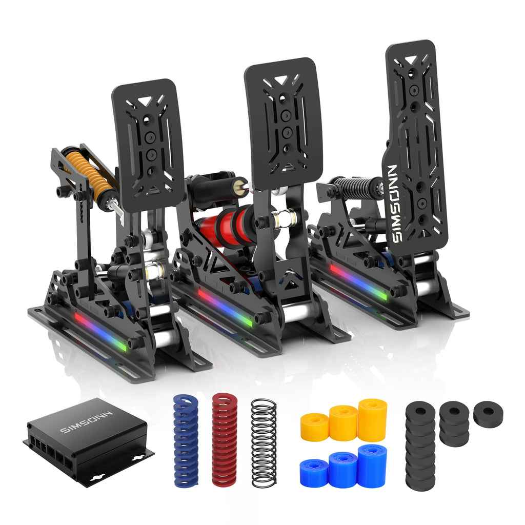 SIMSONN PRO X Ultra Sim Racing Pedals Pressure Sensor Pedal Support VAM VAM RPO Vibration Motor PC Racing Simulator Pedals