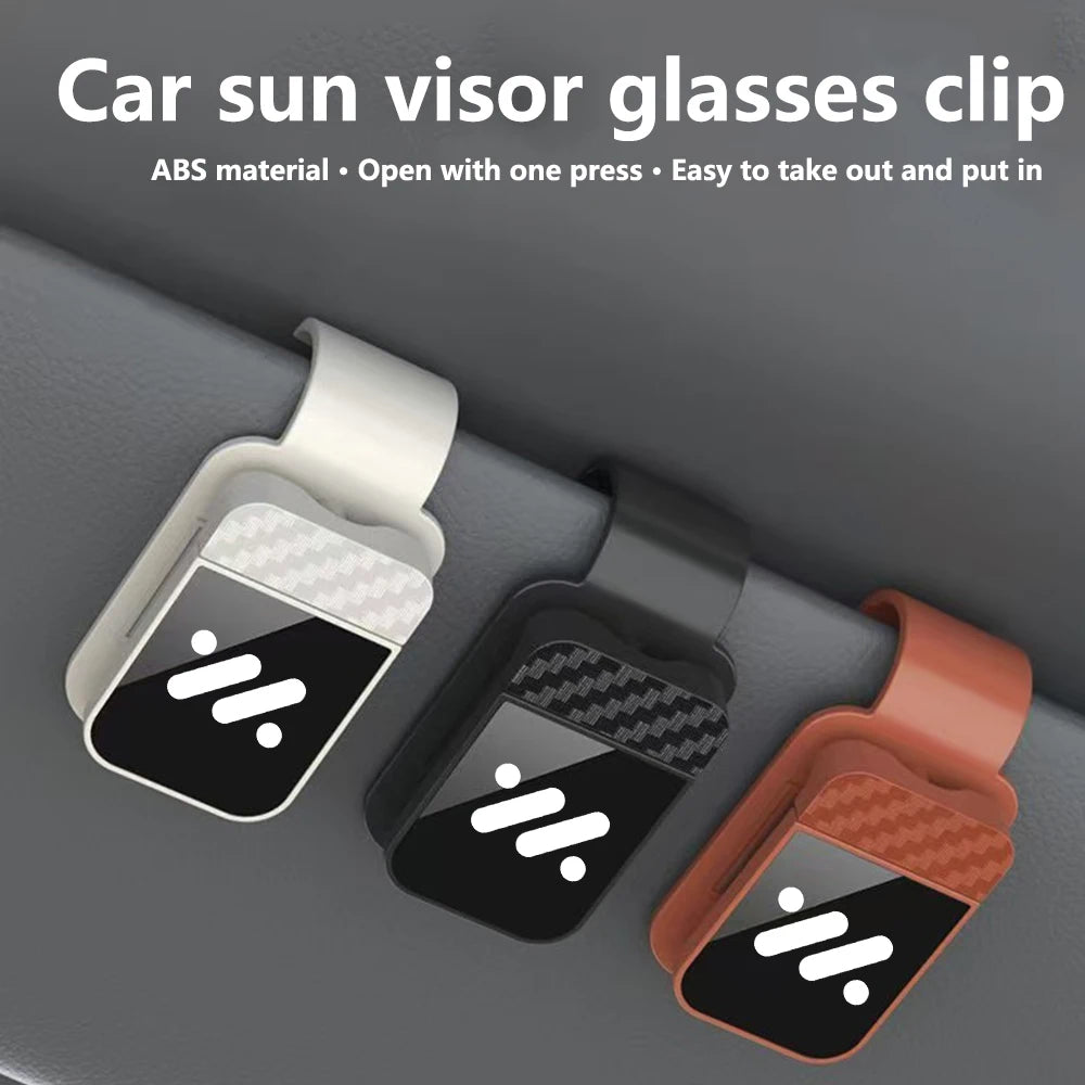 Car Sun Visor Glasses Clip Carbon Fiber Eyeglasses Sunglasses Storage For IM Motors MG IM6 LS6 LS7 2023 2024 2025