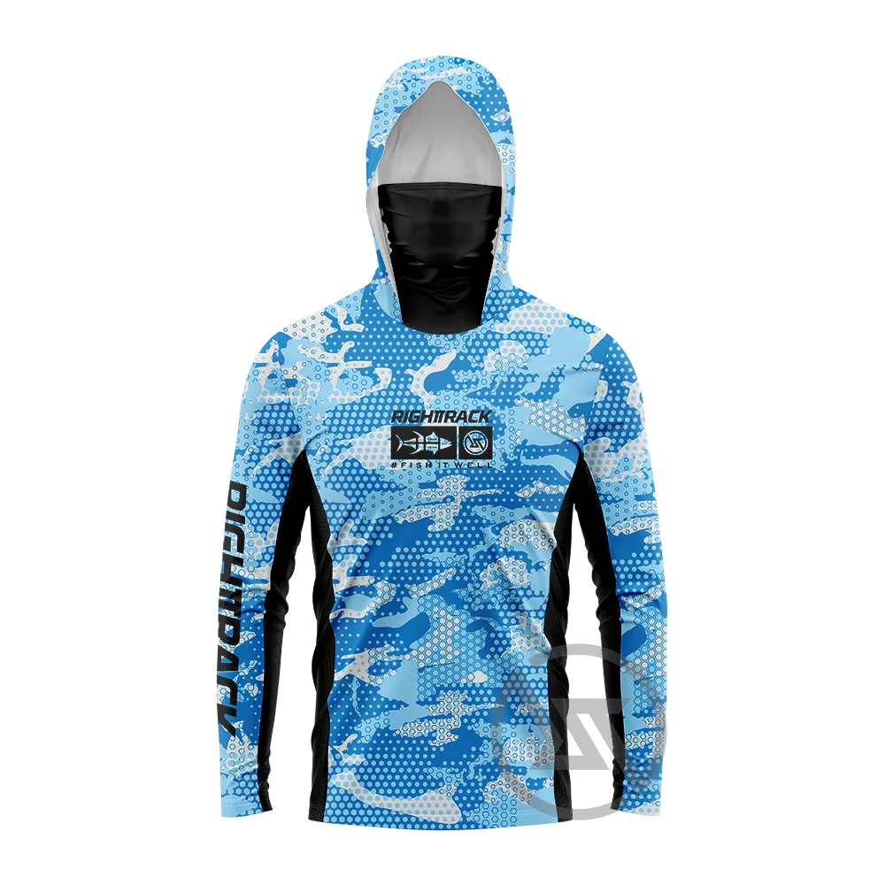 HotSale Men's Mask Hoodies Fishing Shirts Camo For Hunting Climbing Camping Hiking Sun Protection Breathable RIGHTTRACK Clothing
