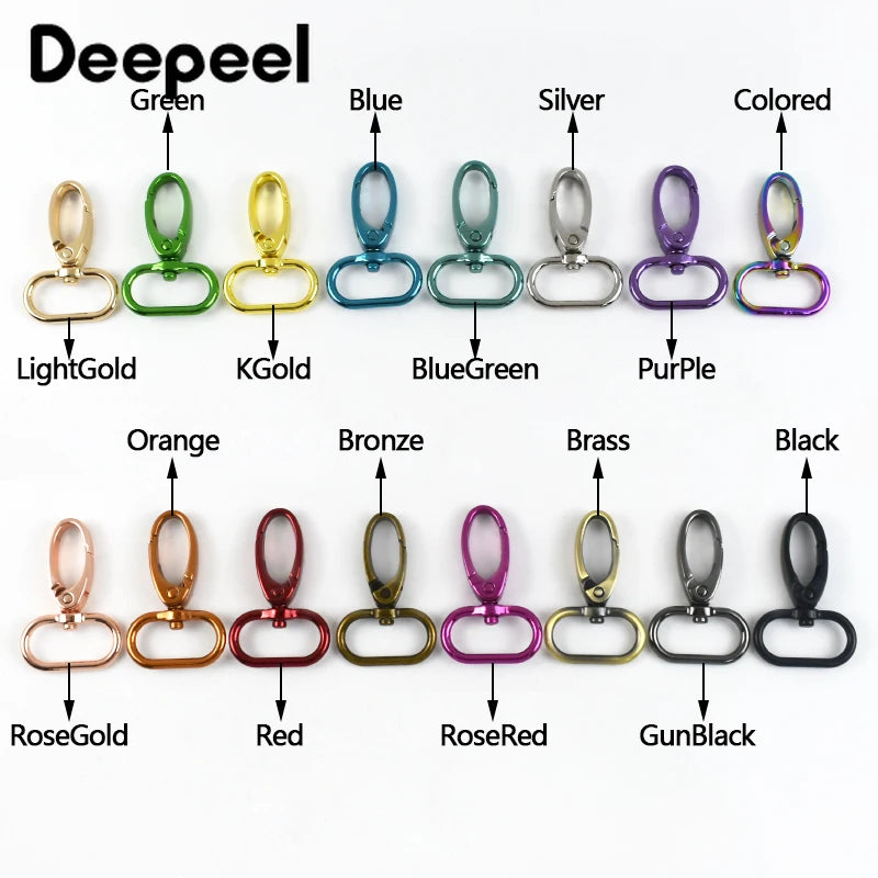 5/10Pcs 20-38mm Metal Hook Buckle for Bag Strap Swivel Lobster Clasp Dog Collar Carabiner Clip KeyChain Fastener Accessories