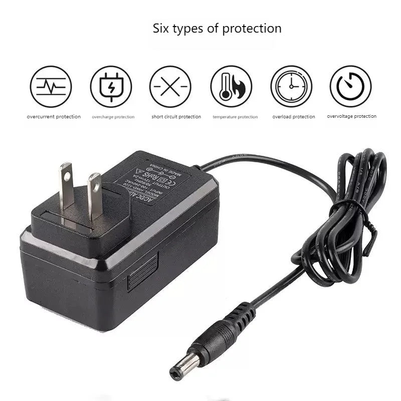 Children's Electric Car Charger 12V1A 2A  EU US Plug Battery Charger with Light Prompt, Ride on Toys Car Power Adapter