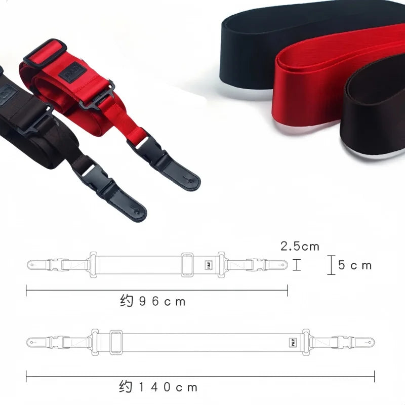P&P Nylon Guitar Strap Lightweight Adjustable Anti-Slip Soft Durable with Quick Release Clips for Electric Acoustic Bass