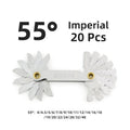55/60 Degree Thread Plug Gauge Metric Imperial Gear Tooth Screw Pitch Gauges Carbon Steel Measuring Tool Tap Thread Measurement