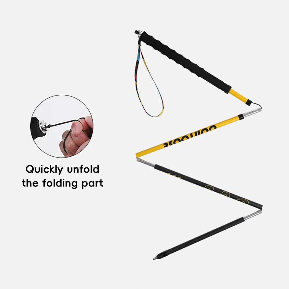 2026 New Ultra Light Carbon Fiber Trekking Pole Foldable Design Professional Hiking Trail Running Walking Stick 105-125CM Length