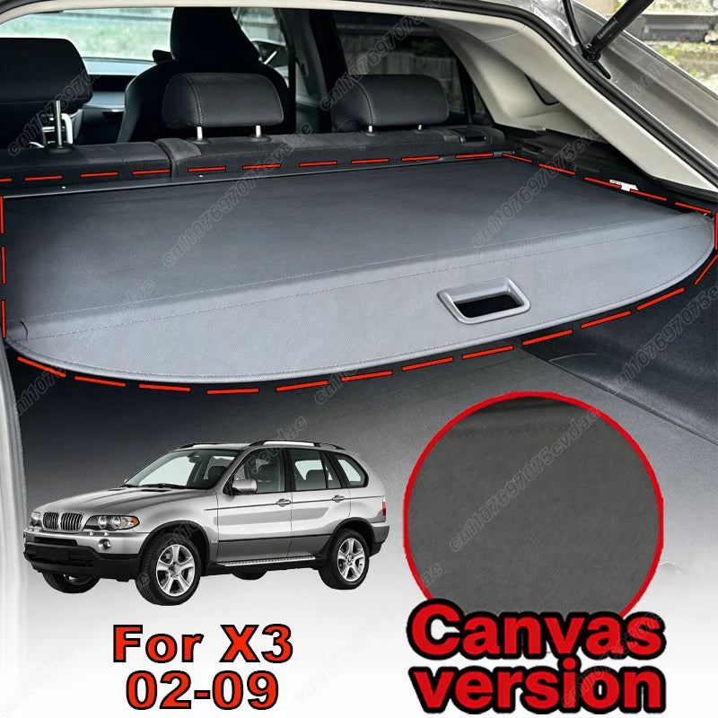 For BMW X1 X3 X5 1999-2026 Retractable Rear Trunk Cargo Cover Luggage Privacy Security Shield Parcel Shelf Car Interior Kit
