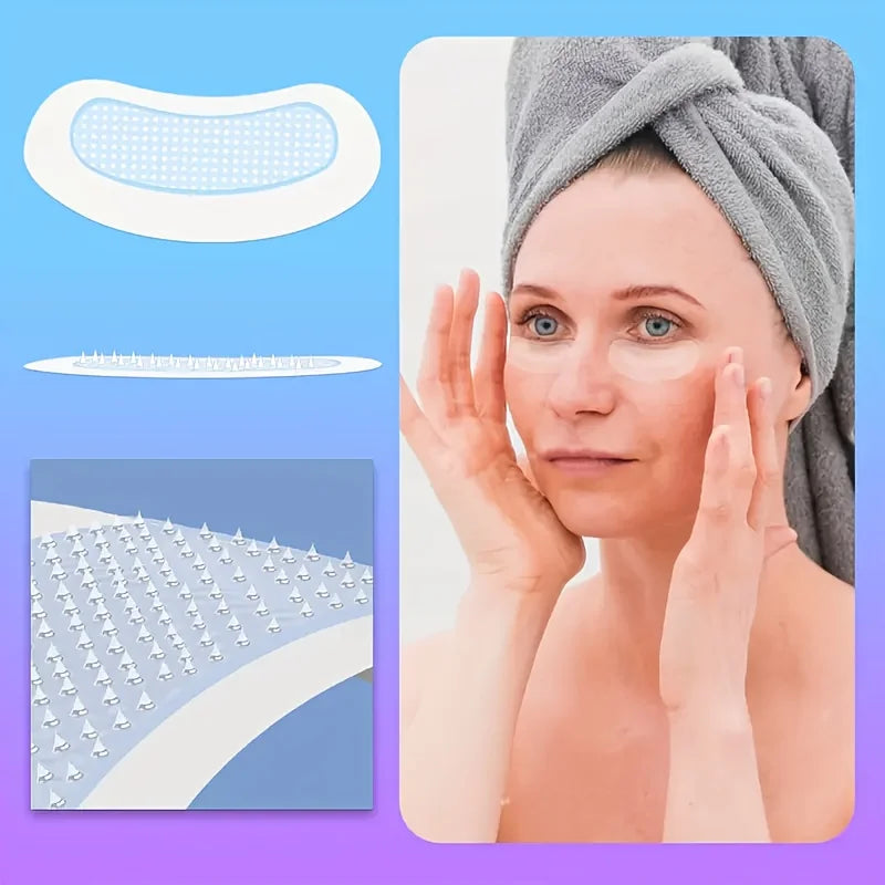 Allergic Eye Patch 0.25mm Microneedle for Face Care, Light Brown, No Battery, Portable & Easy Use, Anti-Aging Wrinkle Repair