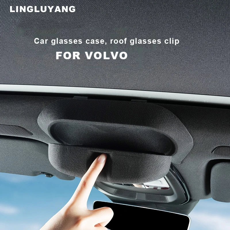 For Volvo XC60 XC90 S60 S90 V90 car glasses case 2018-2026 roof glasses clip sunglasses storage interior