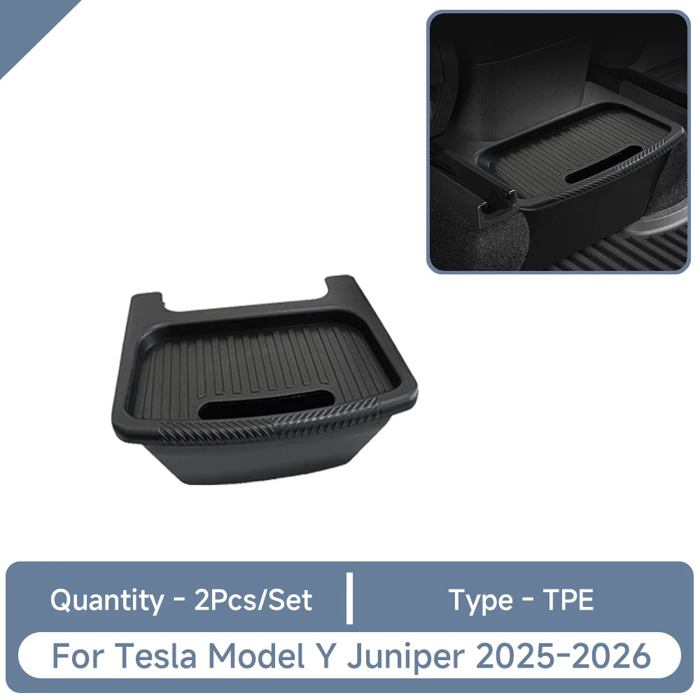 For Tesla Model Y Juniper Accessories Storage Box Set Stowing Tidying Storage Box Trash Can for Model Y Juniper 2025 2026
