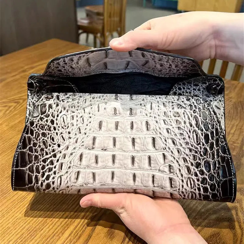 XMESSUN New Crocodile Pattern Clutch Bags for Women Trendy Pouch Envelope Bag Female Travel Phone Purses and Shoulder Bags