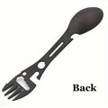 Multifunctional Whistle Knife Outdoor Camping Survival Spork Kitchen Multifunctional Wrench Bottle Opener Spoon.
