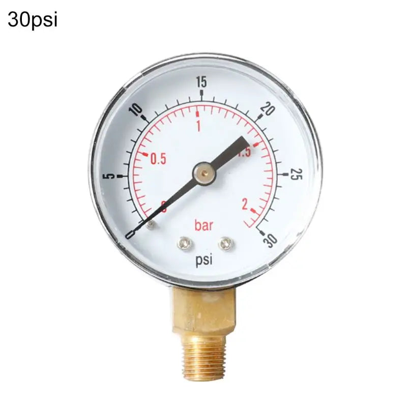 Y50 Pressure Gauge 52mm 1/4 BSPT Vertical 15,30,60,100,150,300 PSI for Mining/Home Heating/Home Pressure Measurement