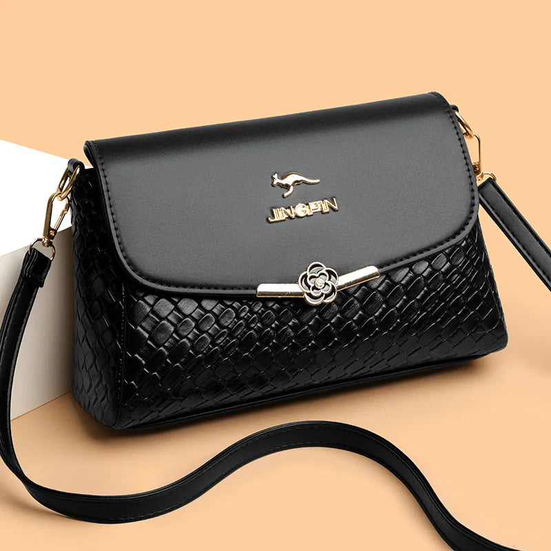 2025 New Design Women Crossbody Bag Large Capacity Genuine Leather Texture Phone Cosmetics Wallet Stylish Shoulder Bag for Women