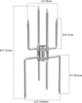 Double Sided Rotisserie Fork 304 Stainless Steel 4 Prong BBQ Grill Skewer 5/16 Spit Rod Outdoor Roasting Camping Meat Tool