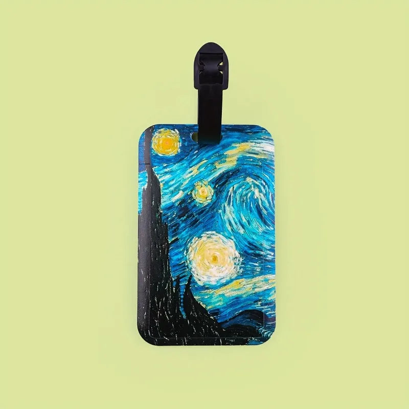 Creative Luggage Tag Inspired by Van Gogh's Art, the Perfect Travel Accessory Includes Portable ID Tag for Suitcase  Anti-Lost