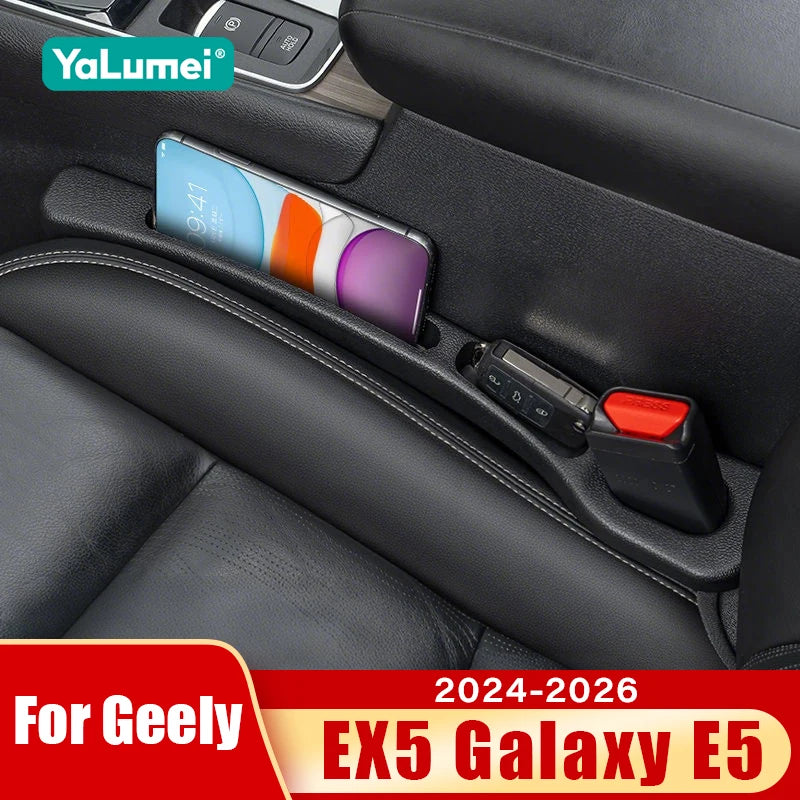 For Geely EX5 Galaxy E5 2024 2025 2026 2PCS Universal Car Seat Leak Proof Strips Gap Side Seam Filler Storage Accessories