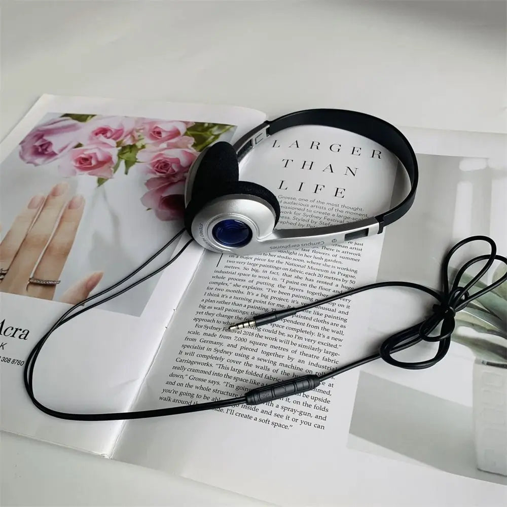 Fashion Retro Classic Headset Y2K Wired Headphone 3.5mm Type C Over Ear Earbud