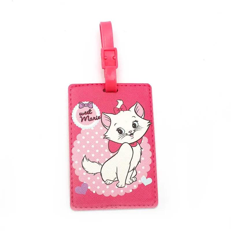 Cute Disney Dumbo Travel Accessories Luggage Tag PU Suitcase ID Addres Holder Baggage Boarding Tag Portable Label