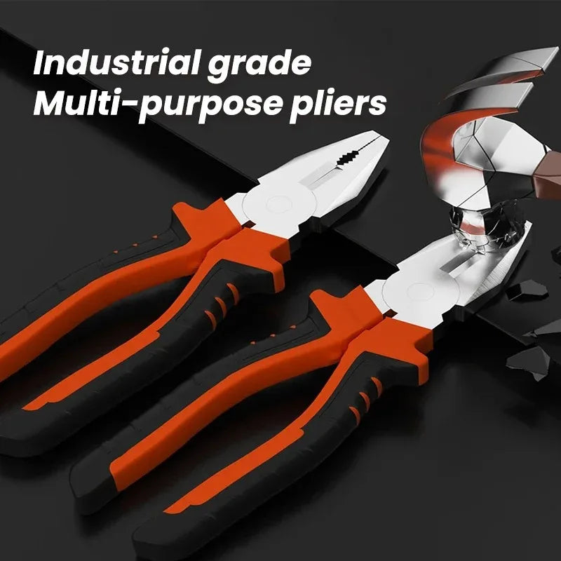 Electric Wire Pliers Large Opening Sharp Multifunction Tool for Cutting Twisting Gripping Metal Wires Heavy Duty Industrial Tool