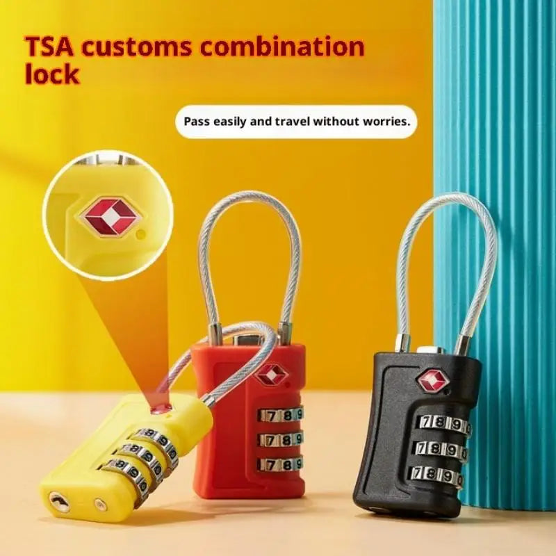 2026NEW Travel Gift TSA Customs Lock 3 Digit Changeable Password Zinc Alloy Portable Security Lock For Suitcase Backpack Luggage