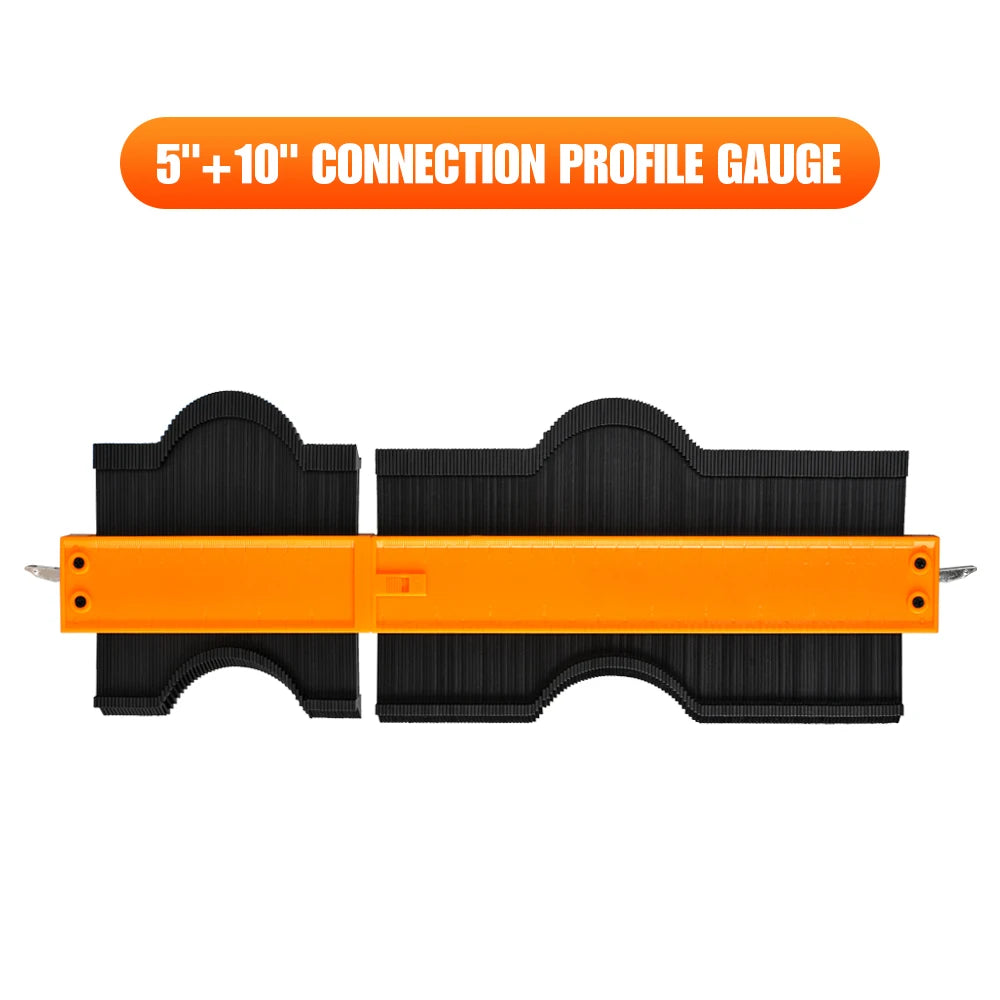 ONKEL.J Brand Connection Contour Gauge Profile Tool Alloy Adjustable Lock Edge Shaping Wood Measure Ruler Tiles Meethulp Gauge