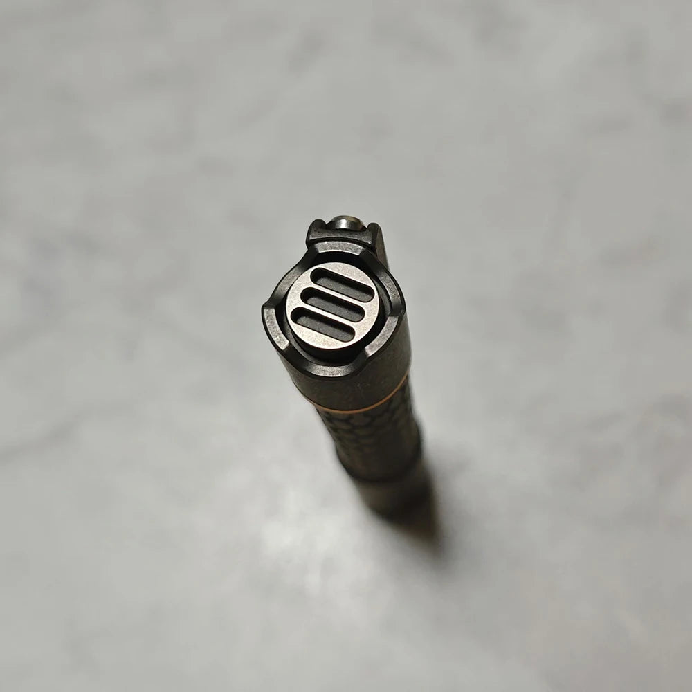 Loong -01 Titanium Stonewashed Mini EDC Flashlight AAA/10440 Battery(Battery Not Included)