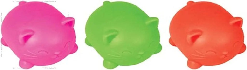 Schylling NeeDoh Cool Cats The Groovy Glob! Squishy, Squeezy, Stretchy Stress Balls Assorted Colors - 3 Pack