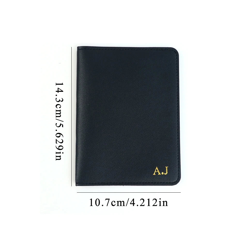 Customized name pu leather passport holder case, passport bag, luggage, travel wallet, travel accessories