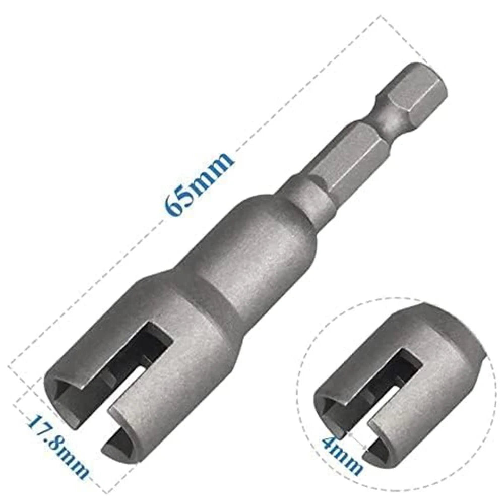 Atural color Slotted Butterfly Hole Socket Wrench Wing Nut Socket Tool 65mm Hexagonal Handle Electric Screwdriver Wrench Tool