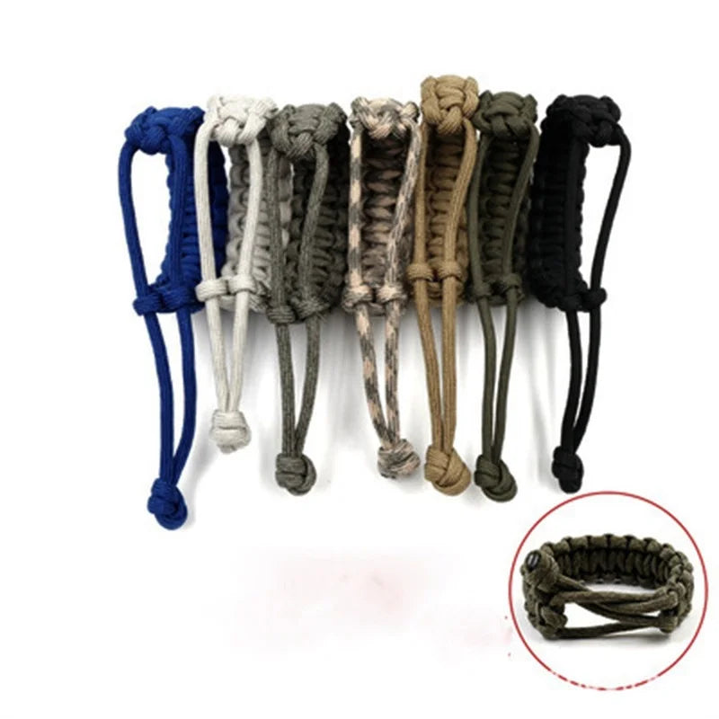 1PC Adjustable life-saving emergency hand woven wristband Umbrella rope bracelet woven rope Camping hiking outdoor accessories