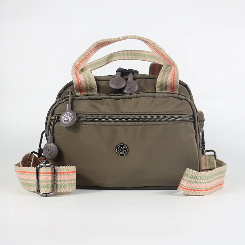 Women's Fashion Messenger Bag Handbag, Nylon Material, Wrinkle-resistant, Square Shape, Thickened Soft Compartment