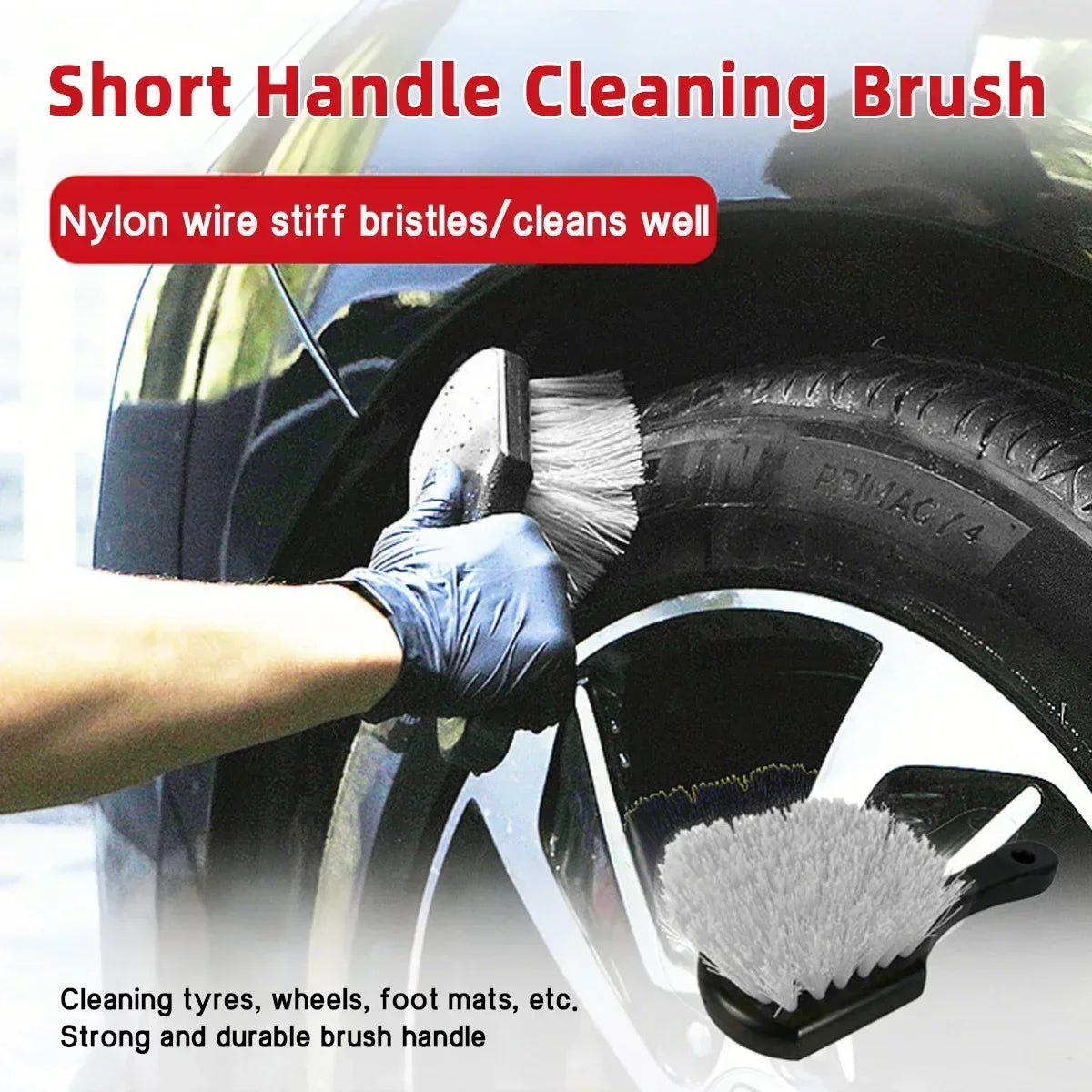 Car Tire Wheel Cleaning Brush Tyre Gap Detailing Clean Brush Tire Rim Wheel Hub Washing Brush Tool Vehicles Cleaning Accessories