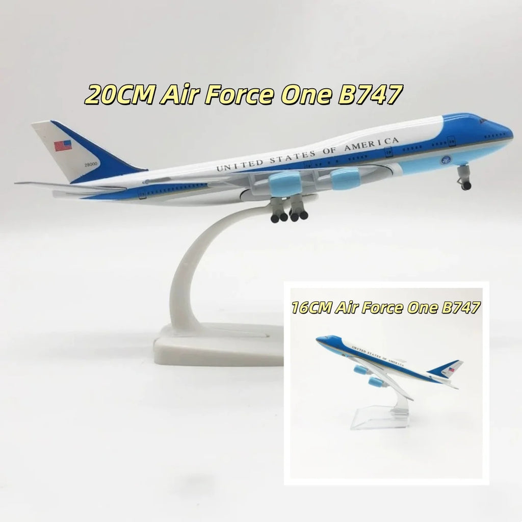 16CM/20CM Alloy Aircraft United States Air Force One B747 Airlines Plane Models With Landing Gear Gifts Collection Aircraft