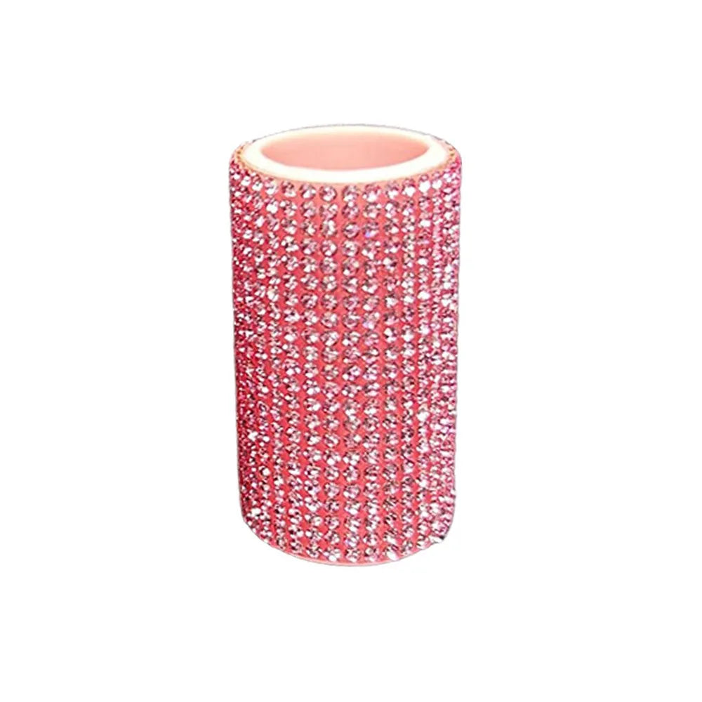 NEW Rhinestone Car Chapstick Holder Silicone Sparkling Lip Balm Bling Cosmetic Storage Car Interior Accessories