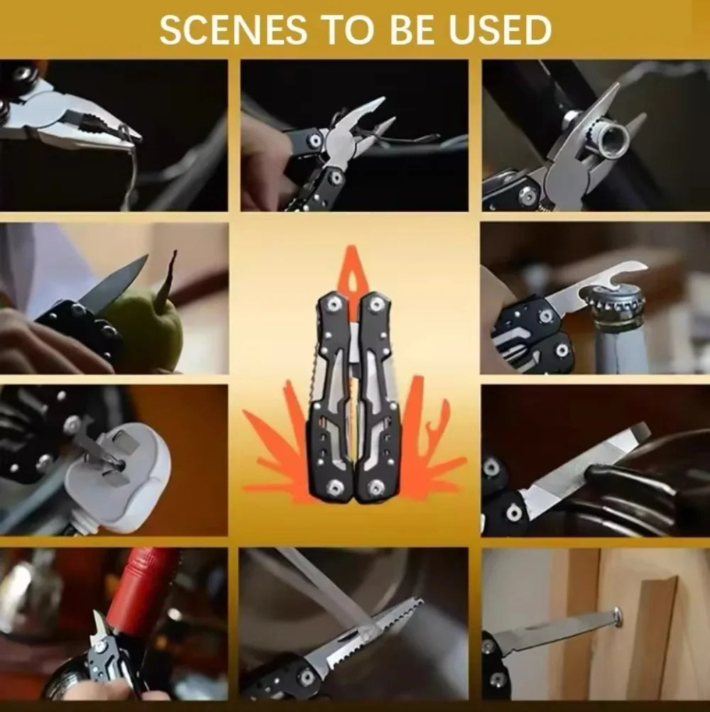 Multi-tool Pliers Outdoor Combination Knife Pliers Stainless Steel Folding Portable Multi-purpose Camping Survival Pliers Tools