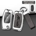 New Auto TPU Zinc Alloy Key Case Bag For Ford Fiesta Logo Car Key Chain Car Metal Key Shell Car Interior Decoration Accessories