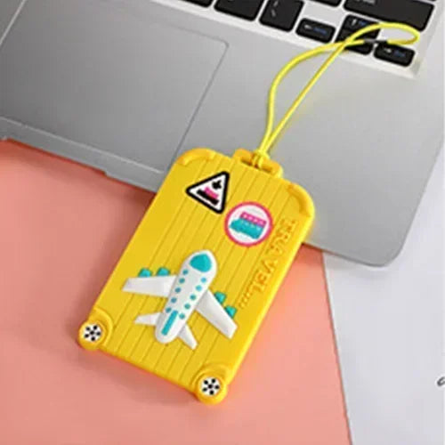 2024 PVC Luggage Tags Silicone Suitcase Tags Fashion Style Silicon Portable Travel Label ID Address Holder Travel Accessories