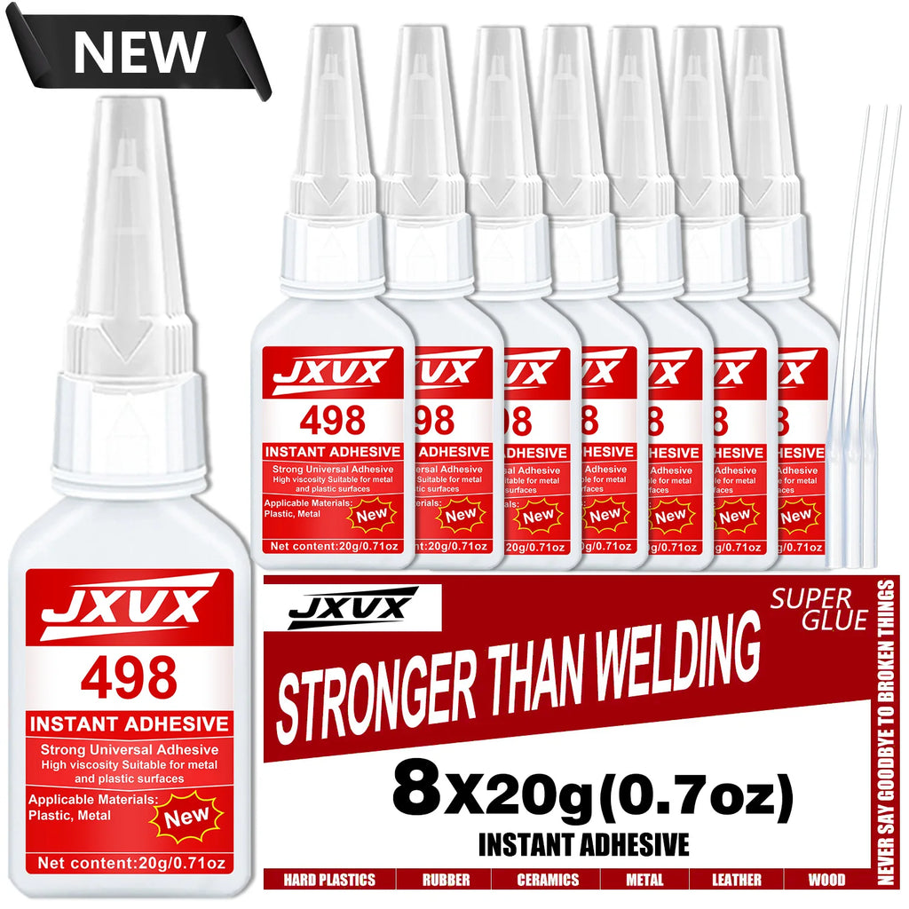 498/480 Clear/Black Wood Super Glue For Woodworking Furniture Repair Safe Carpenter Glue Instant Quick-drying Cyanoacrylate Adhesive For for Chairs Tables Doors and Wooden Floors.