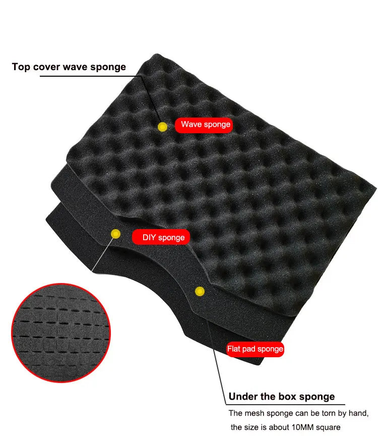 Suitcase Tool Box Professional With Spong Complete Toolbox Cases Portable Plastic Tool Case Safety Equipment Instrument Case