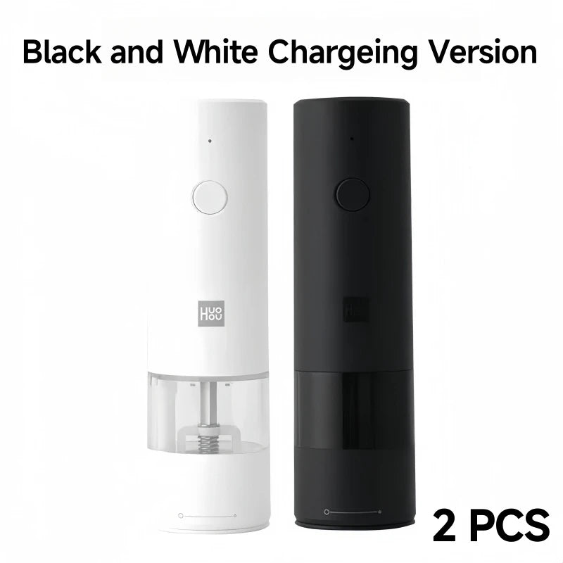 XIAOMIYOUPIN Huohou Electric Grinder Automatic Mill Pepper And Salt  LED Light 5 Modes Peper Spice Grain Pulverizer For Cooking