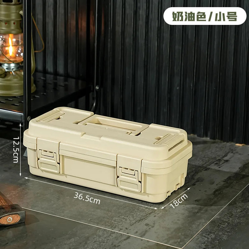 Tool storage box, gardening toolbox, painting tool storage, hardware set storage, plastic thickening, car mounted layering